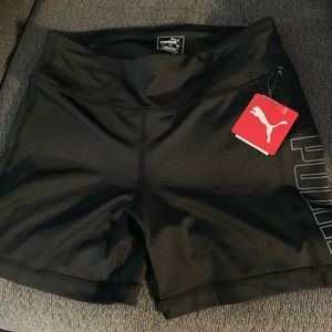 Black puma shorts